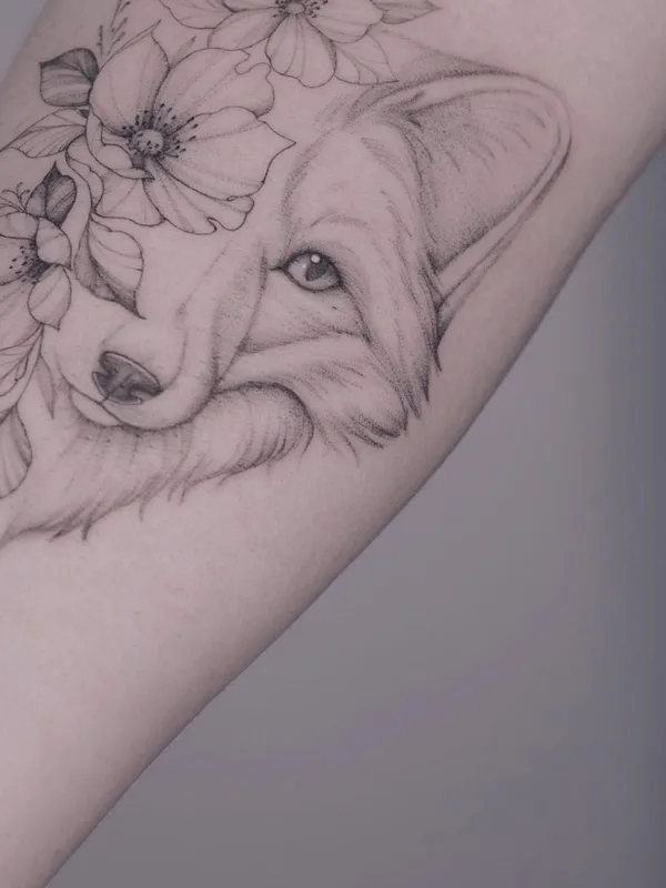 black and grey fineline татуировка на forearm #51657 | Тату мастер Анна Тамери