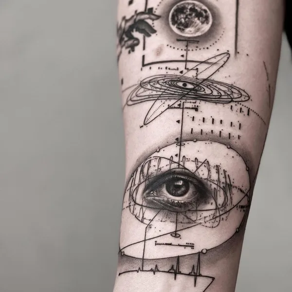 Geometric tattoo by Максим Лемо in Сочи