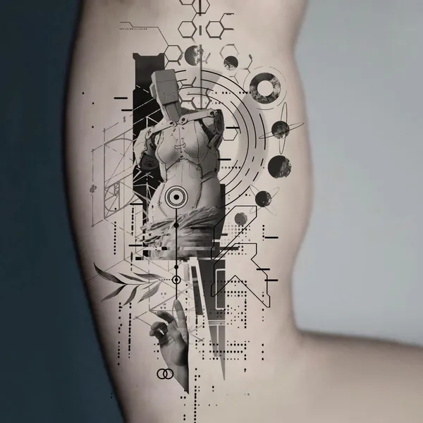 Geometric tattoo by Максим Лемо in Сочи