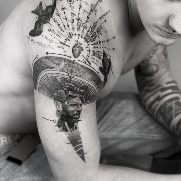 Geometric tattoo by Максим Лемо in Сочи
