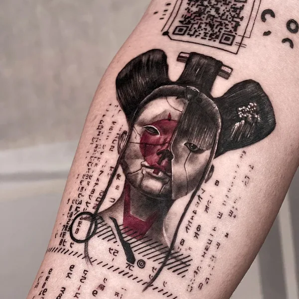 Geometric tattoo by Максим Лемо in Сочи