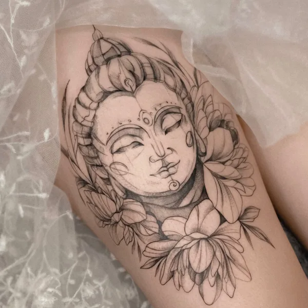 Файнлайн tattoo by Женя Логинова in Красноярск