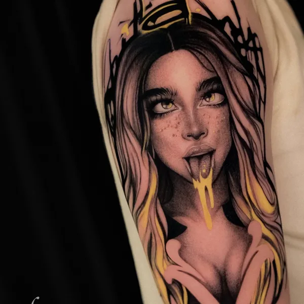Нео традиционная tattoo by Lina Limbo in Москва