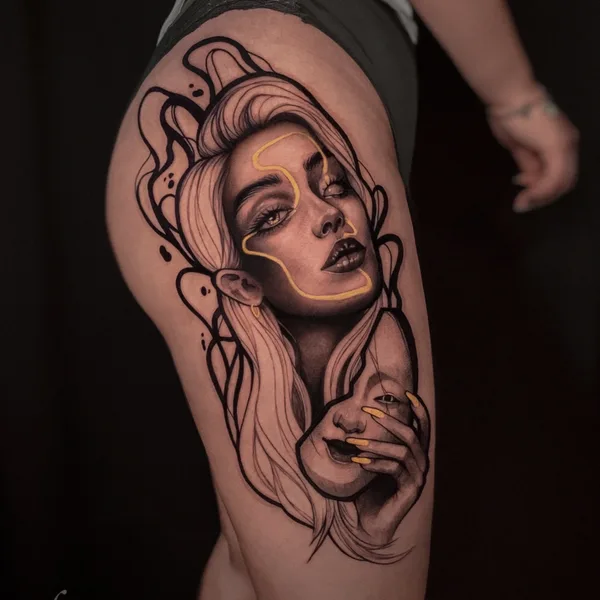 Нео традиционная tattoo by Lina Limbo in Москва