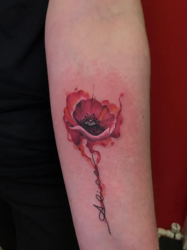 color watercolor татуировка на forearm #66915 | Тату мастер Смирнов Сергей