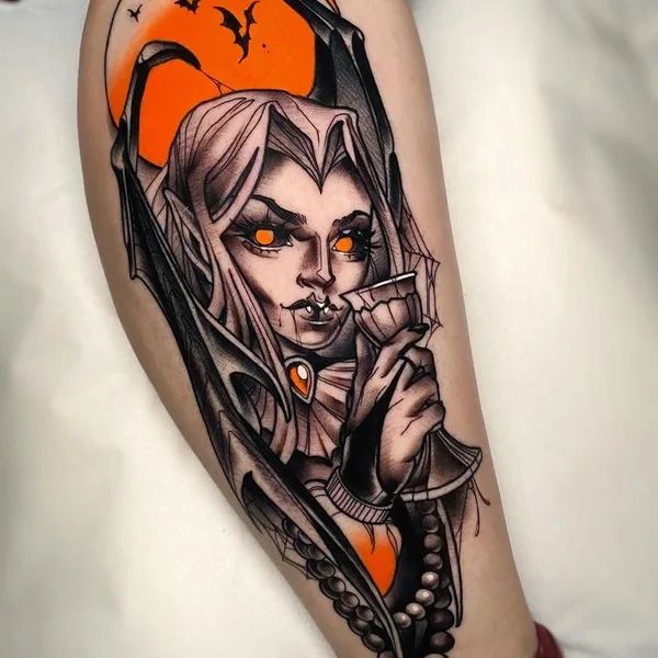 Neo Traditional tattoo by Elena Mignani in Helsinki