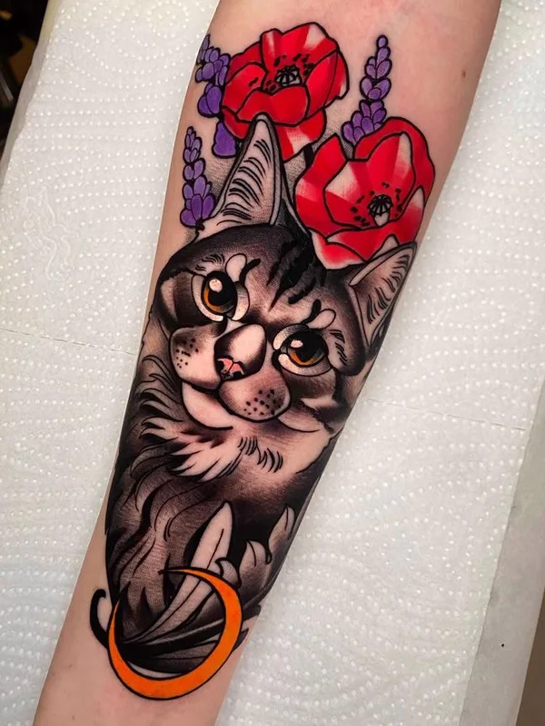 color neo traditional tattoo auf forearm #66938 | Tätowierer Elena Mignani