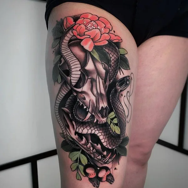 Neo Traditional tattoo by Elena Mignani in Helsinki