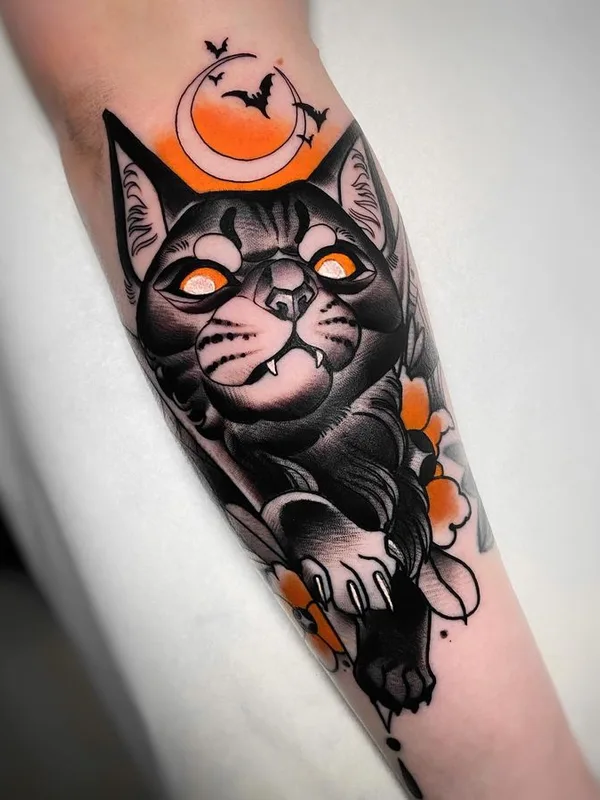color neo traditional tattoo auf forearm #66936 | Tätowierer Elena Mignani