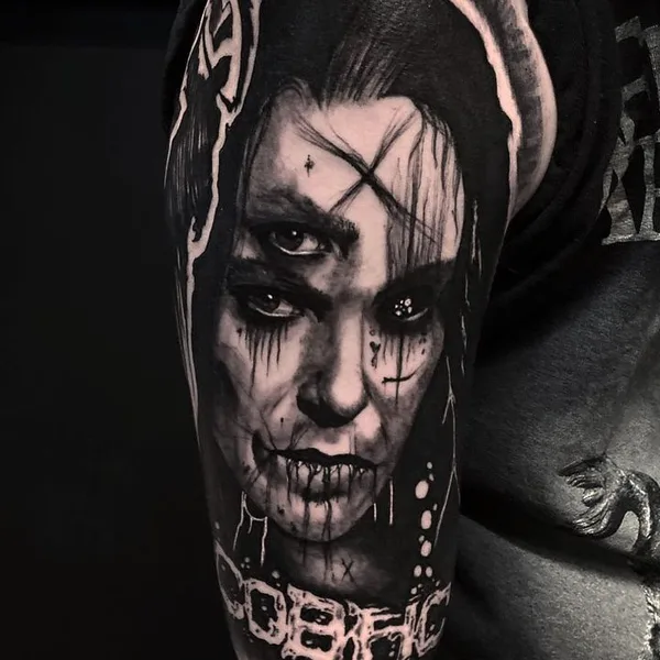 Horror tattoo by Jyrke Savolainen in Helsinki