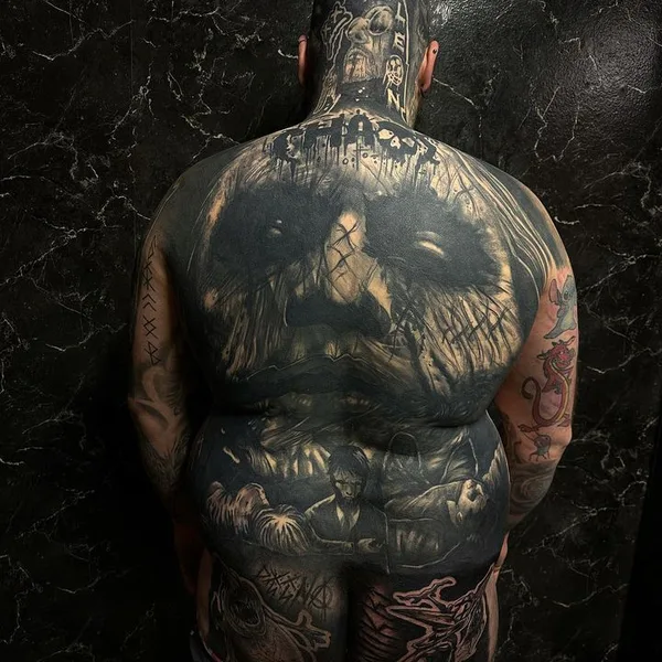 Horror tattoo by Jyrke Savolainen in Helsinki
