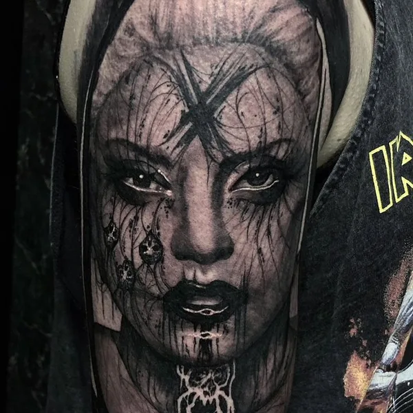 Horror tattoo by Jyrke Savolainen in Helsinki
