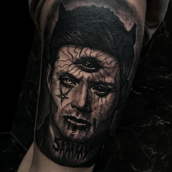 Horror tattoo by Jyrke Savolainen in Helsinki