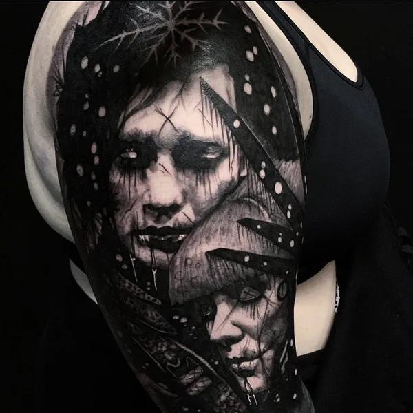 Horror tattoo by Jyrke Savolainen in Helsinki