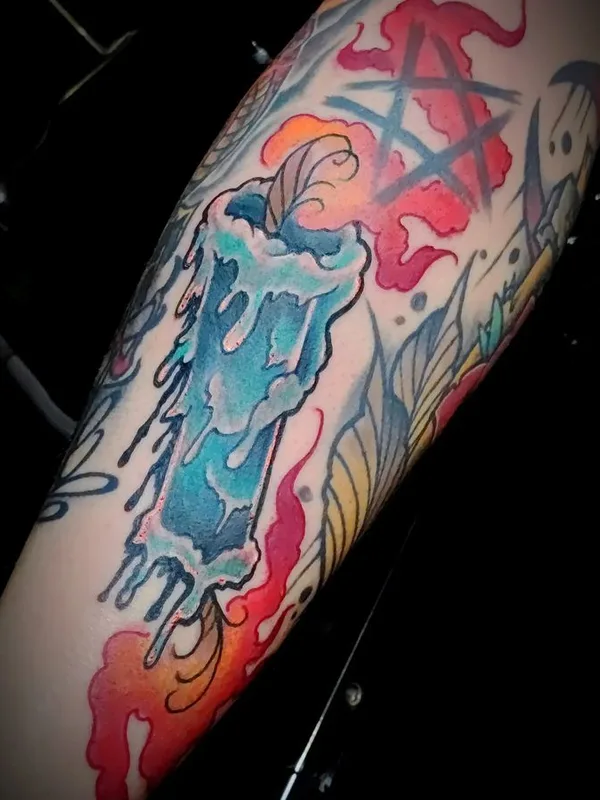 color illustrative tattoo auf forearm #66964 | Tätowierer Niko Parviainen