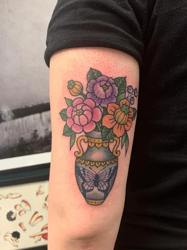 color neo traditional tattoo on forearm #66976 | Tattoo Artist Outi Vihlman