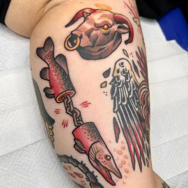 Neo Traditional tattoo by Aari Ylinen in Helsinki
