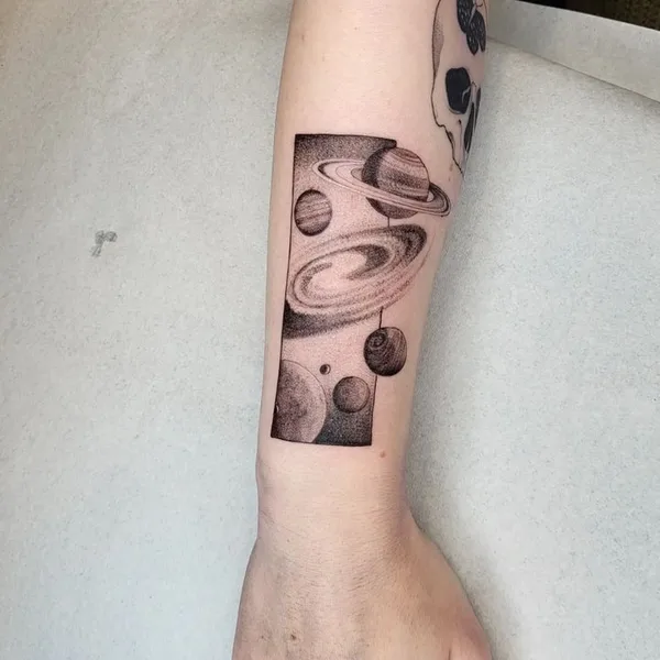 Graphic tattoo by foxxywallacetattoo in Helsinki