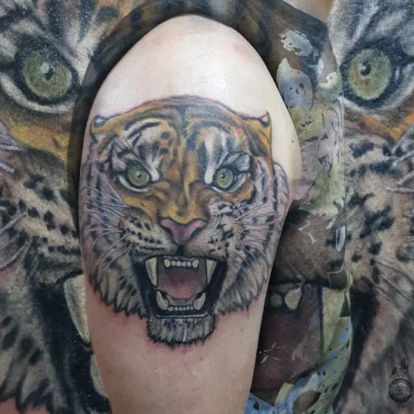 Biomechanical tattoo by Сергей Копылов in Кременки