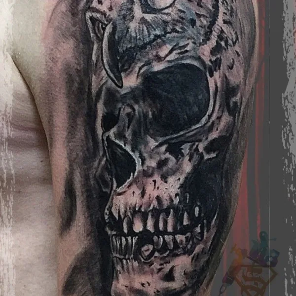 Biomechanical tattoo by Сергей Копылов in Кременки