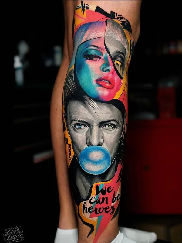 color photorealism tatuaje en calf #31278 | Tatuador Dave Paulo