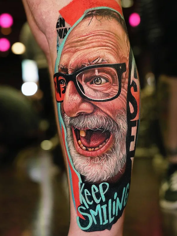 color realism tatuaje en calf #31277 | Tatuador Dave Paulo