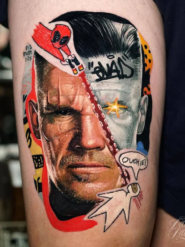color realism tatuaje en thigh #31283 | Tatuador Dave Paulo