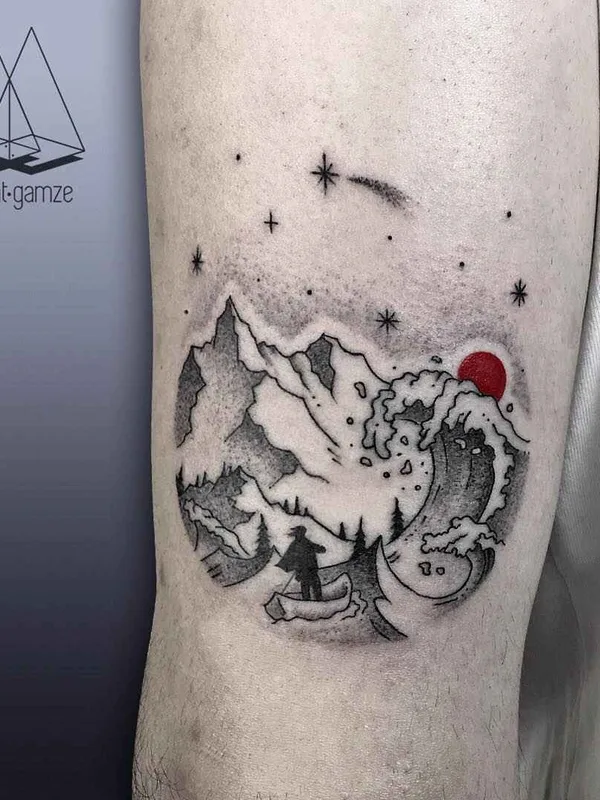 black and grey linework tatuaje en forearm #10244 | Tatuador Mentat Gamze