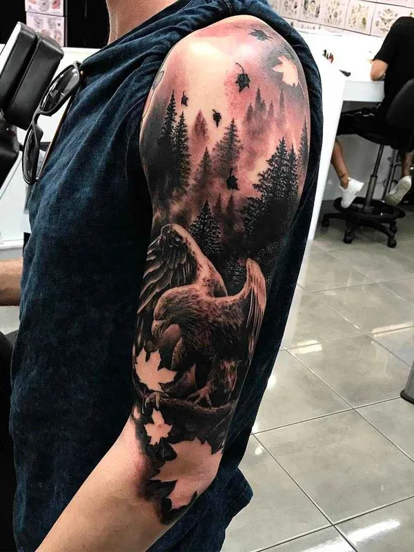 black and grey realism татуировка на full sleeve #10292 | Тату мастер Drew Apicture
