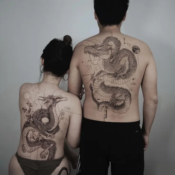 Geometric tattoo by Arie in Kuta