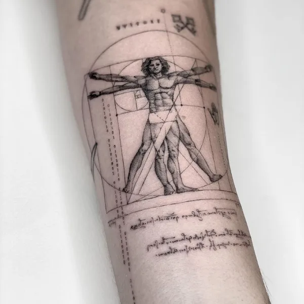 Geometric tattoo by Arie in Kuta