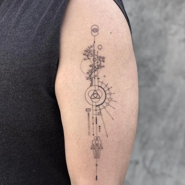 Geometric tattoo by Arie in Kuta