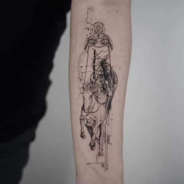 Geometric tattoo by Arie in Kuta