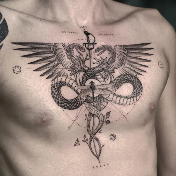 Geometric tattoo by Arie in Kuta