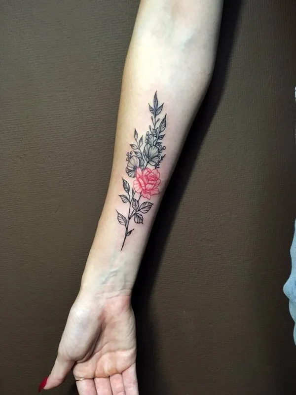female color fineline татуировка на forearm #32241 | Тату мастер Владислав Калугин