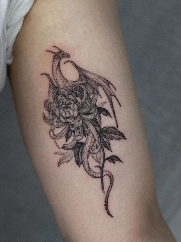 black and grey fineline tatuaje en forearm #58485 | Tatuador Intat