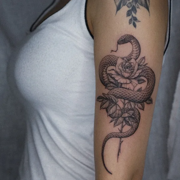 Graphic tattoo by Intat in Seoul