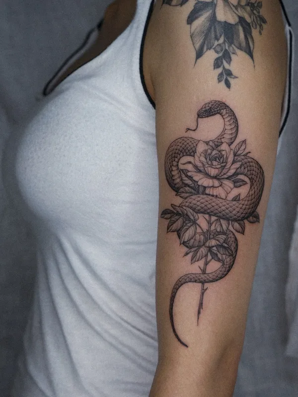 female black linework tatuaje en forearm #58493 | Tatuador Intat
