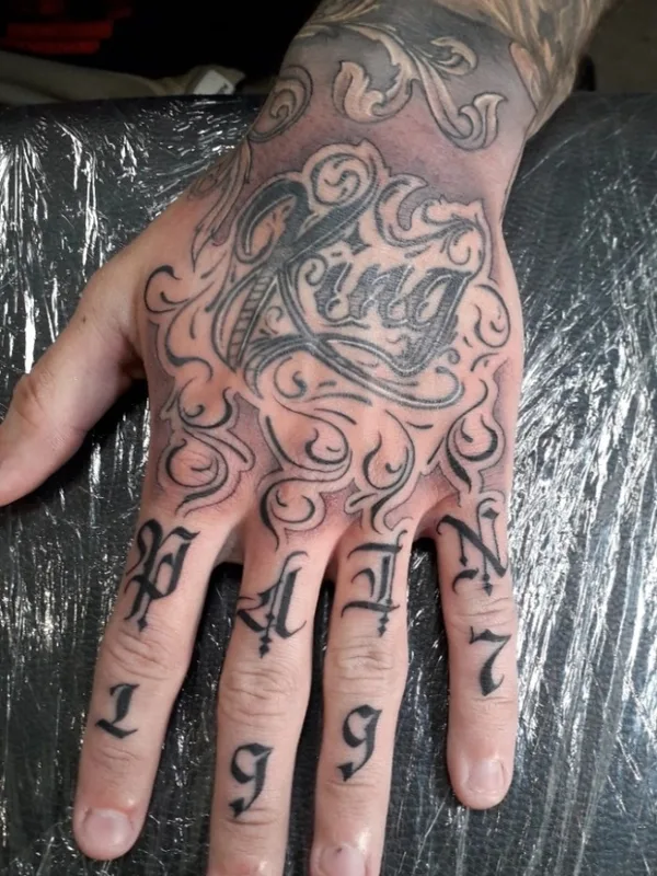 black and grey blackwork tattoo on hand #73837 | Tattoo Artist Татуномеродин.рф