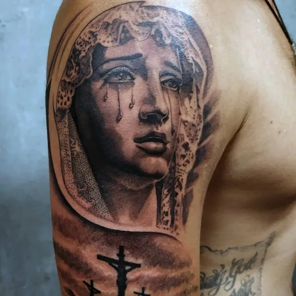 Biomechanical tattoo by Татуномеродин.рф in Волгоград
