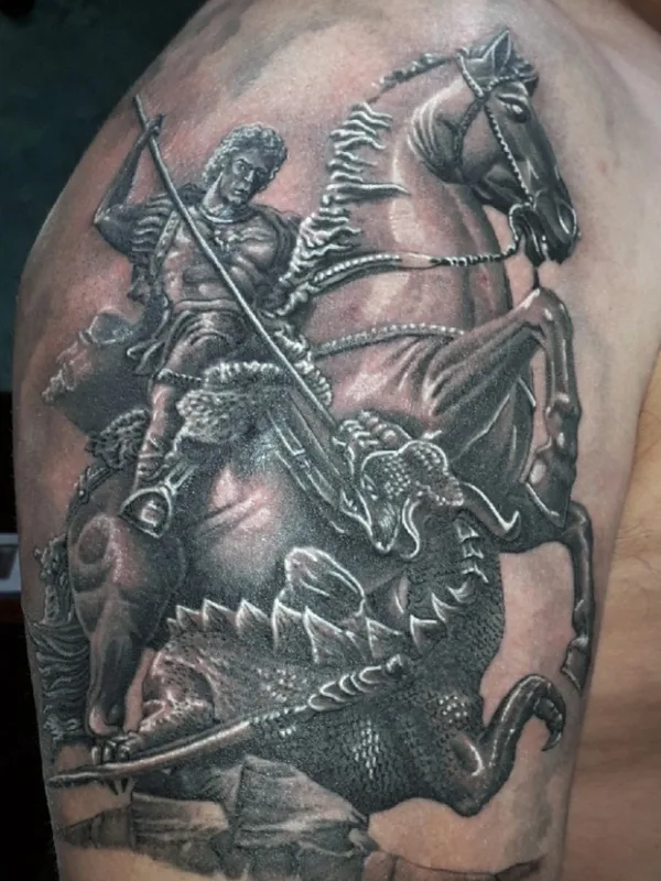 black and grey realism tattoo on shoulder #73836 | Tattoo Artist Татуномеродин.рф