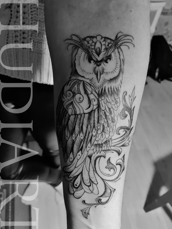 black and grey blackwork татуировка на forearm #37843 | Тату мастер HudiART