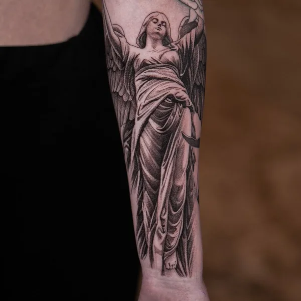 Graphic tattoo by Евгений Мир in Saint Petersburg