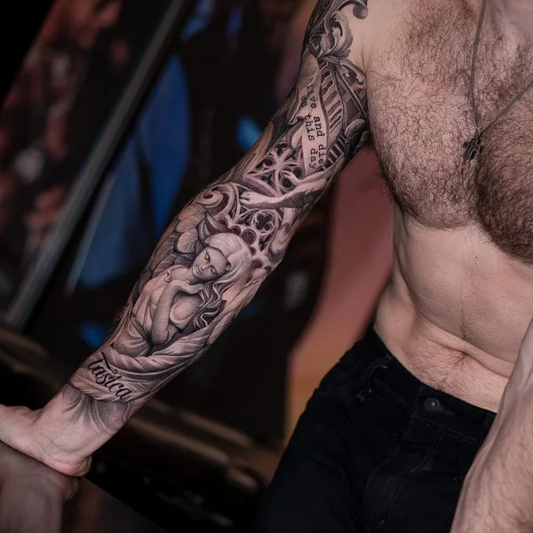 Graphic tattoo by Евгений Мир in Saint Petersburg