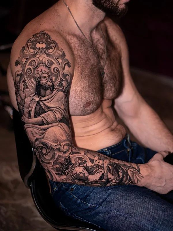 Graphic tattoo by Евгений Мир in Saint Petersburg