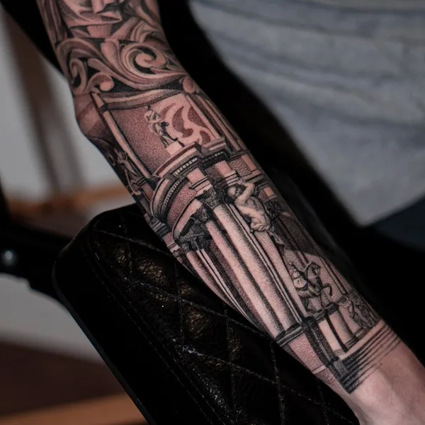 Graphic tattoo by Евгений Мир in Saint Petersburg