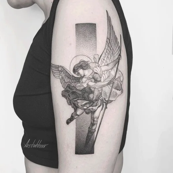 Graphic tattoo by Александр Арисов in Saint Petersburg