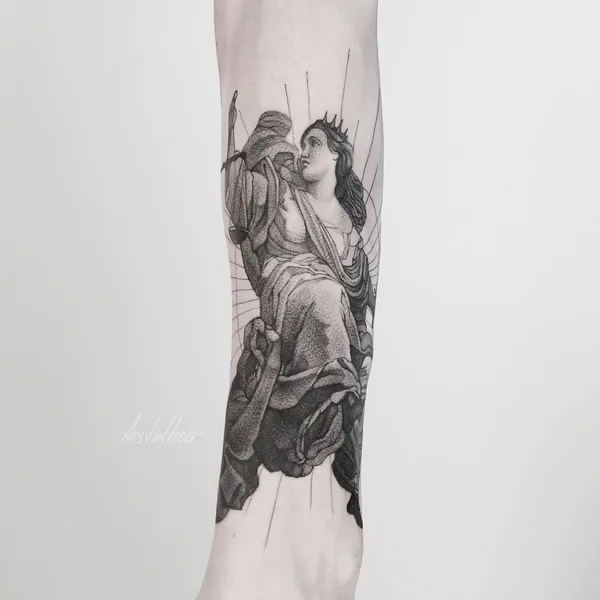Graphic tattoo by Александр Арисов in Saint Petersburg