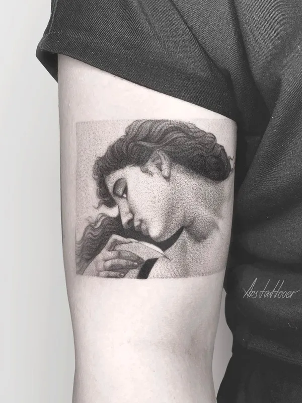 female black and grey black and grey tatuaje en forearm #43080 | Tatuador Александр Арисов