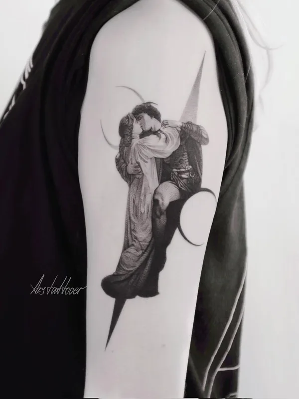 black and grey black and grey tatuaje en upper arm #43079 | Tatuador Александр Арисов